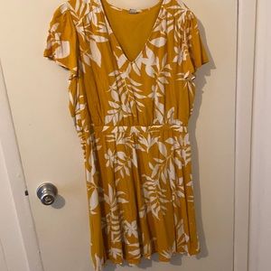 Mustard floral dress